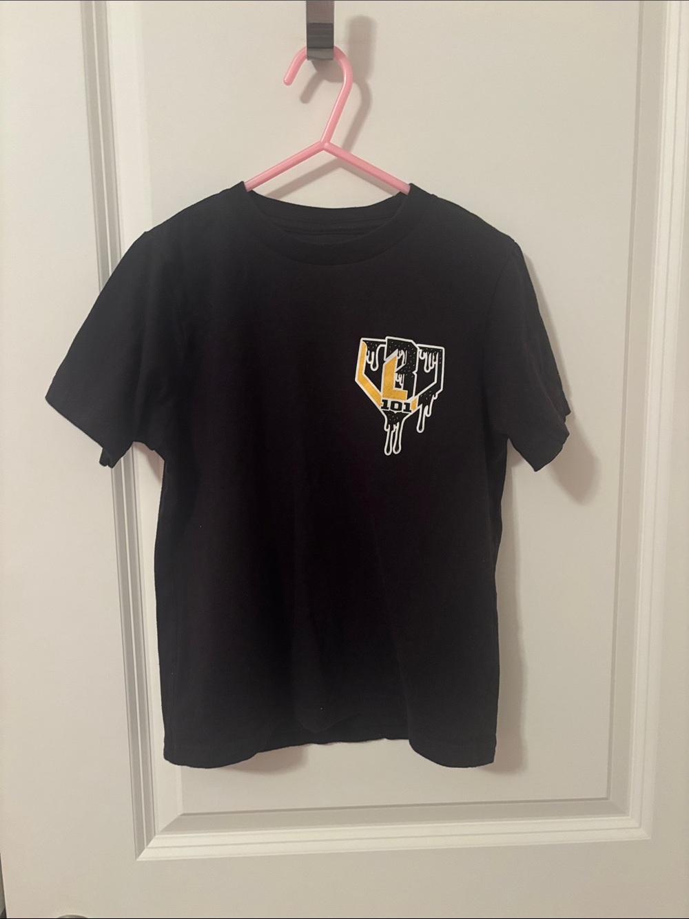 Kids baseball lifestyle Black Drip Ice cream Graphic Tee